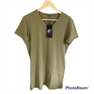 - Men’s Alphalete Athletics V-neck Workout T-Shirt Army Green Small